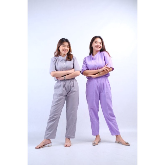 Baju Ok Oka Kancing Lengan Pendek | Medical Scrub Baju Jaga Dokter Perawat Nakes