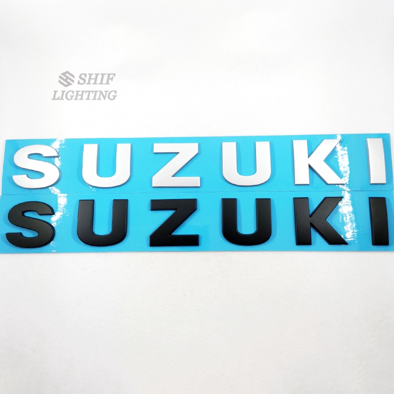 1Pc Stiker Emblem Tulisan SUZUKI Bahan ABS Untuk Kap Bagasi Depan Mobil SUZUKI