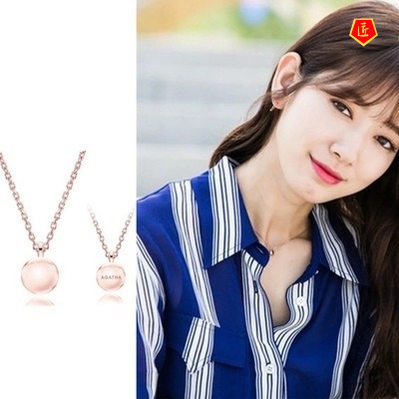 [Ready Stock]Lucky Little Golden Beans Necklace Women's Korean-Style Simple Fashion