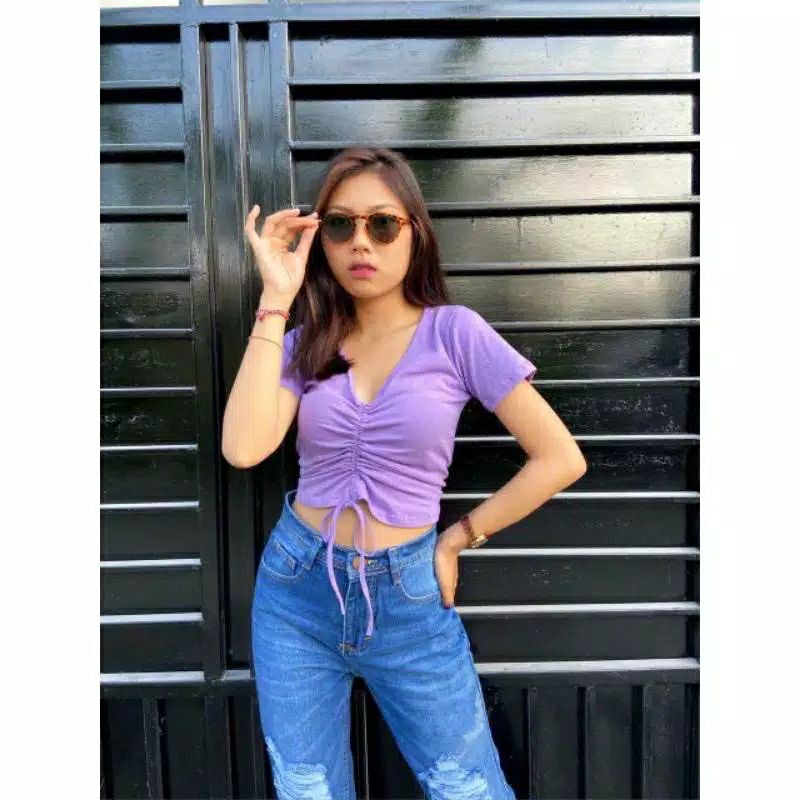 Crop Top Korea Lilac