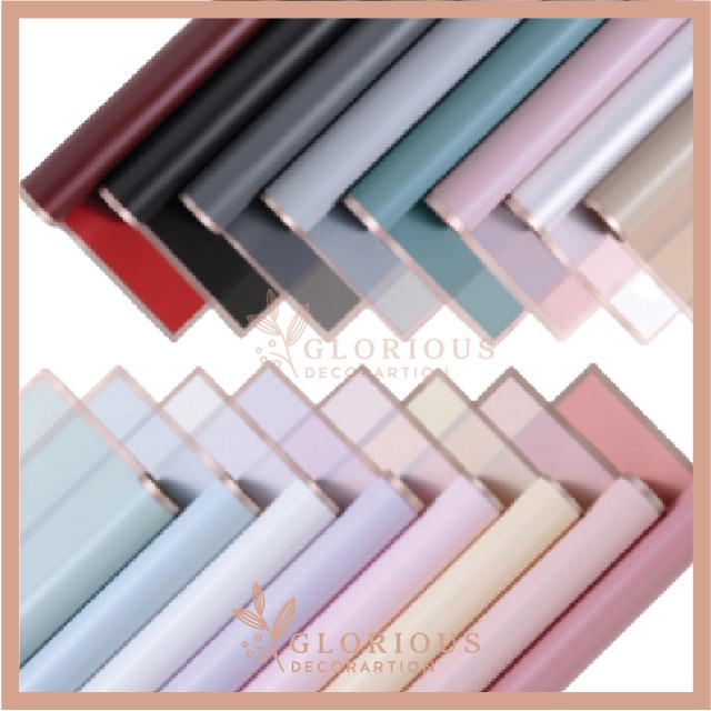 

Wrapping Paper Kertas Buket Bunga Gold List Kertas Cellophane