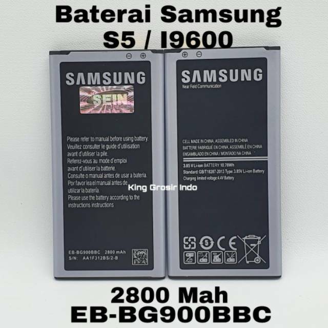 Baterai Samsung S5 / I9600 Original OEM EB-BG900BBC Battery