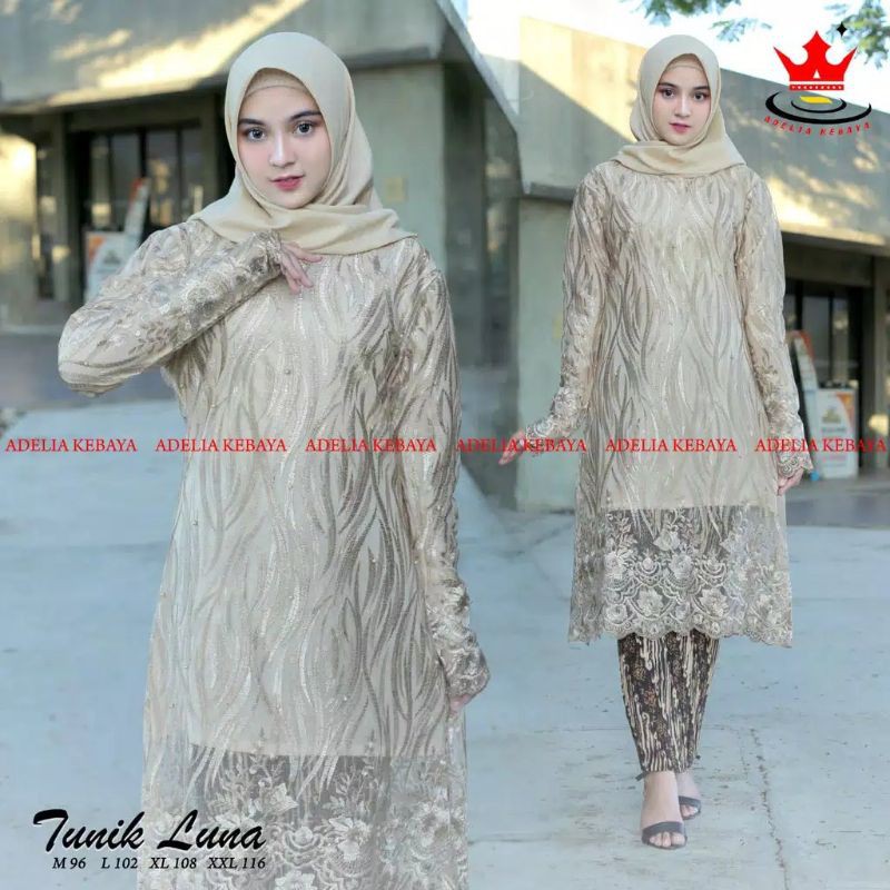 PRODUK ORIGINAL SETELAN KEBAYA TUNIK LUNA/KEBAYA KEKINIAN