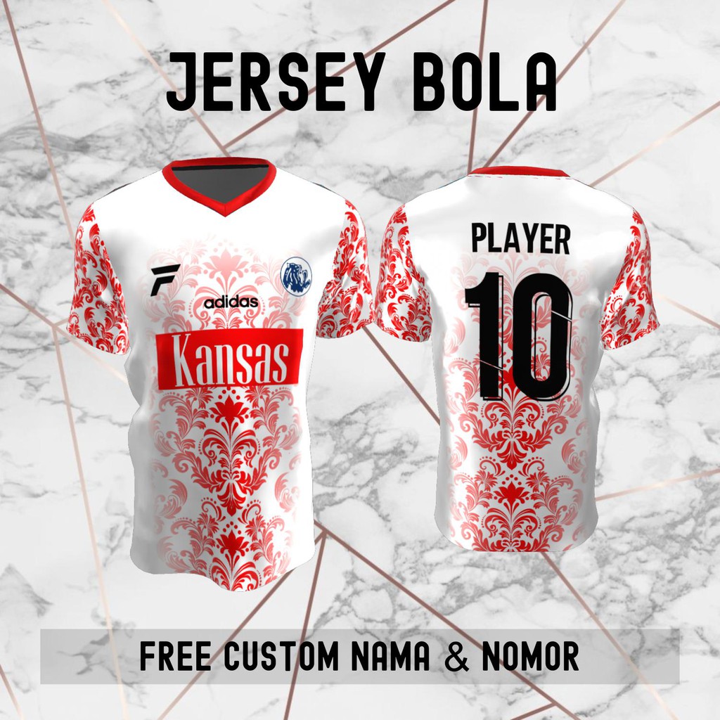 Jersey Batik Arema Malang Klub Bola Baju Kaos Custom Nama dan Nomor Punggung - 980