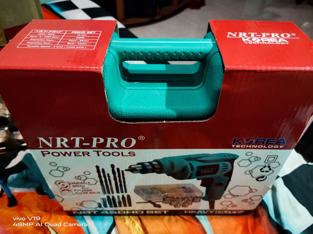 Mesin Bor Listrik 10mm Set Koper 450hd By Nrt-pro