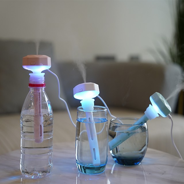 Triple W Mini Diffuser Humidifier Lampu Portable Celup Botol Gelas