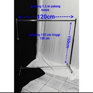 Gawangan Baju palang Kotak 120 cm