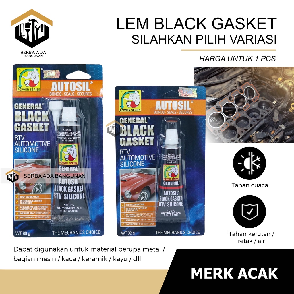 LEM SEALENT KACA LEM GASKET 35 Gram 85 Gram / SILICON UNTUK KARET PLASTIK KAYU KARET KERAMIK