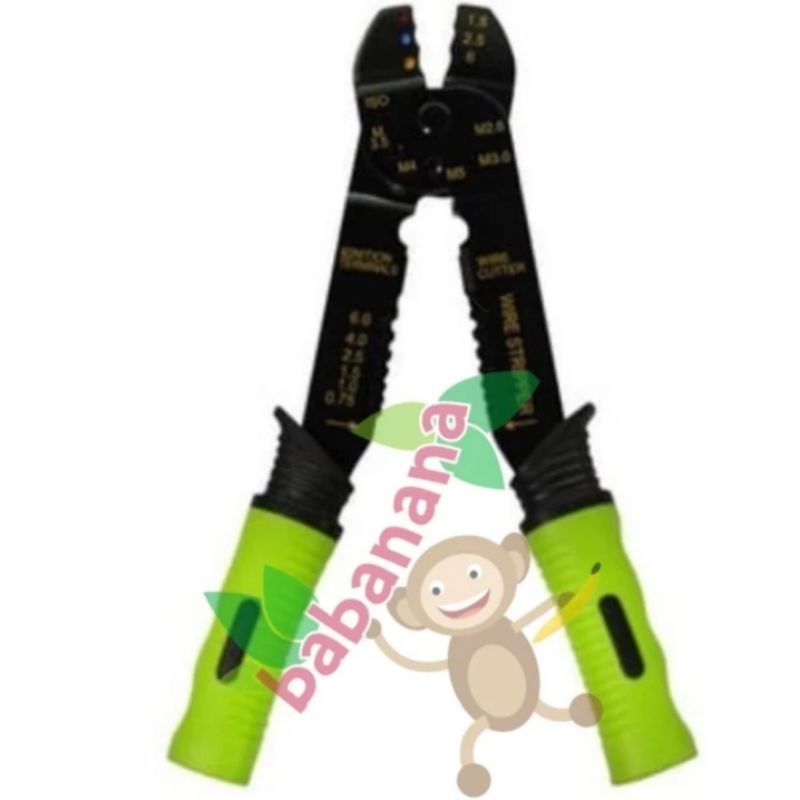 Nankai tang crimping krimping skun penjepit pengupas kabel 9 inch