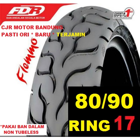 BAN BELAKANG STANDAR MOTOR BEBEK FDR FLEMMO 80/90 RING 17 BAN MOTOR SUPRA X VEGA JUPITER Z SATRIA