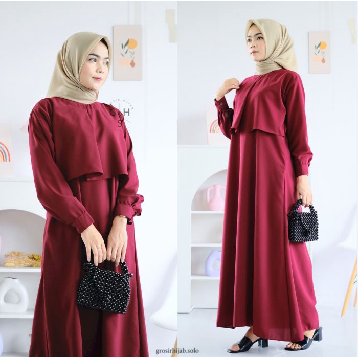 (MSB) GAMIS GANESA DAILY LONG DRESS REMAJA WOLFIS