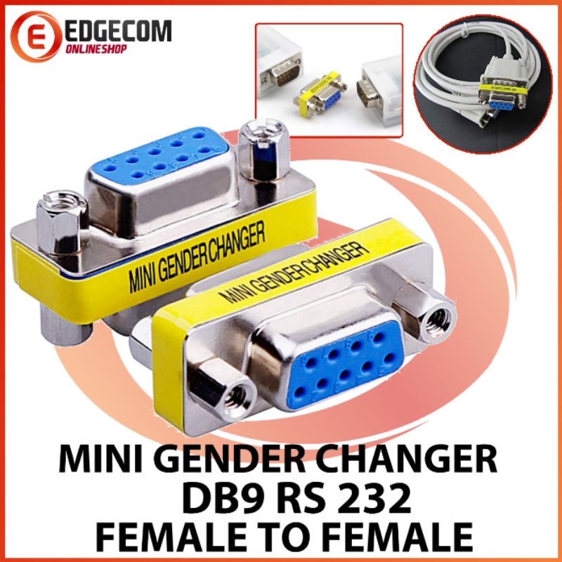 Gender / Konektor RS232 Serial DB9 Female to Female