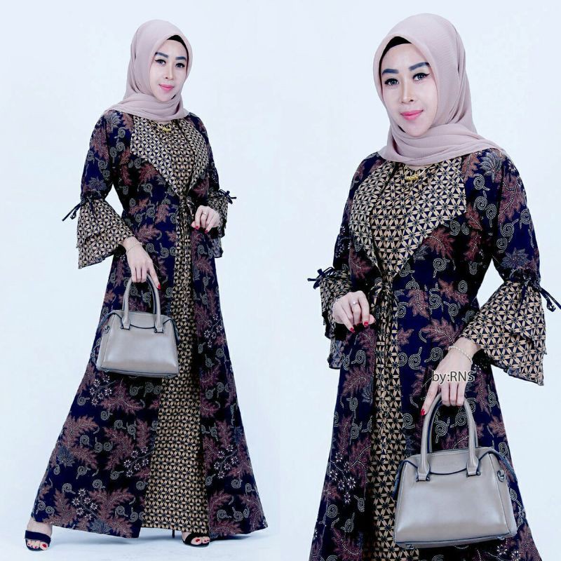 GAMIS BRUKAT BAJU MUSLIM GAUN PAKAIAN WANITA KEBAYA BATIK