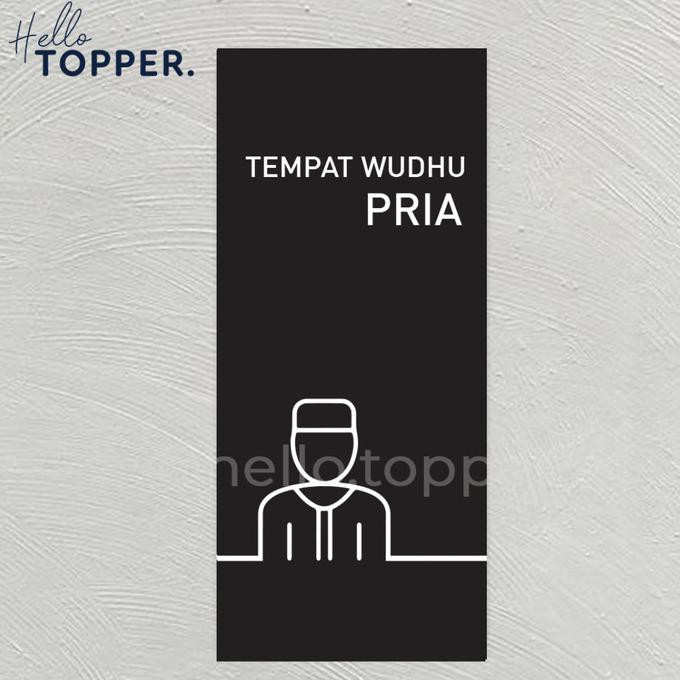 

✨BISA COD✨ Sign Label Akrilik Tempat Wudhu Pria | Tempat Wudhu Acrylic Signage
