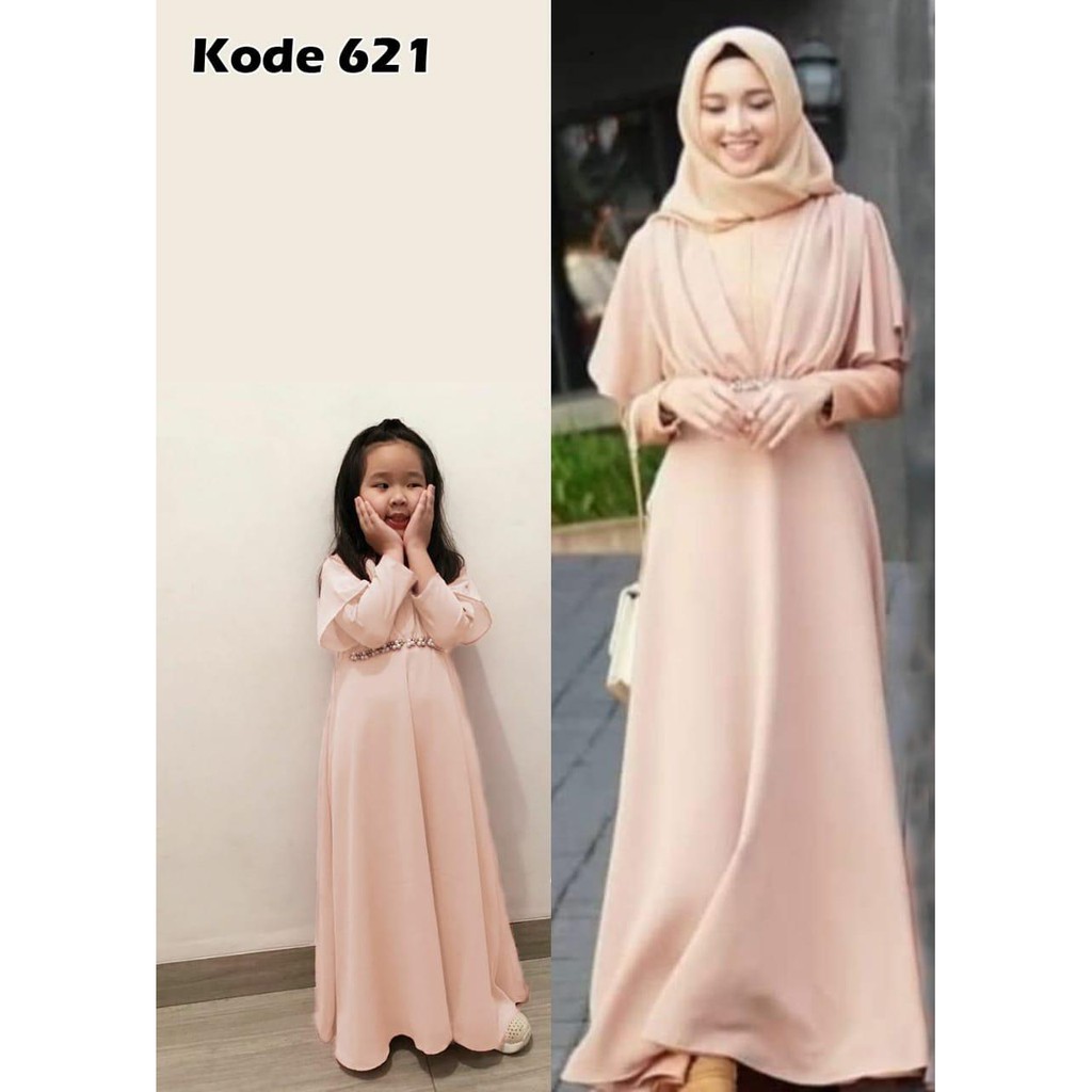 COUPLE muslim 621# perempuan fashion /dress COUPLE ibu dan anak perempuan