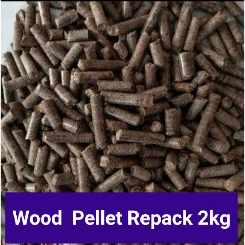 Repack 2KG Wood Pellet Alas Kandang Hewan Pasir Kucing Organik