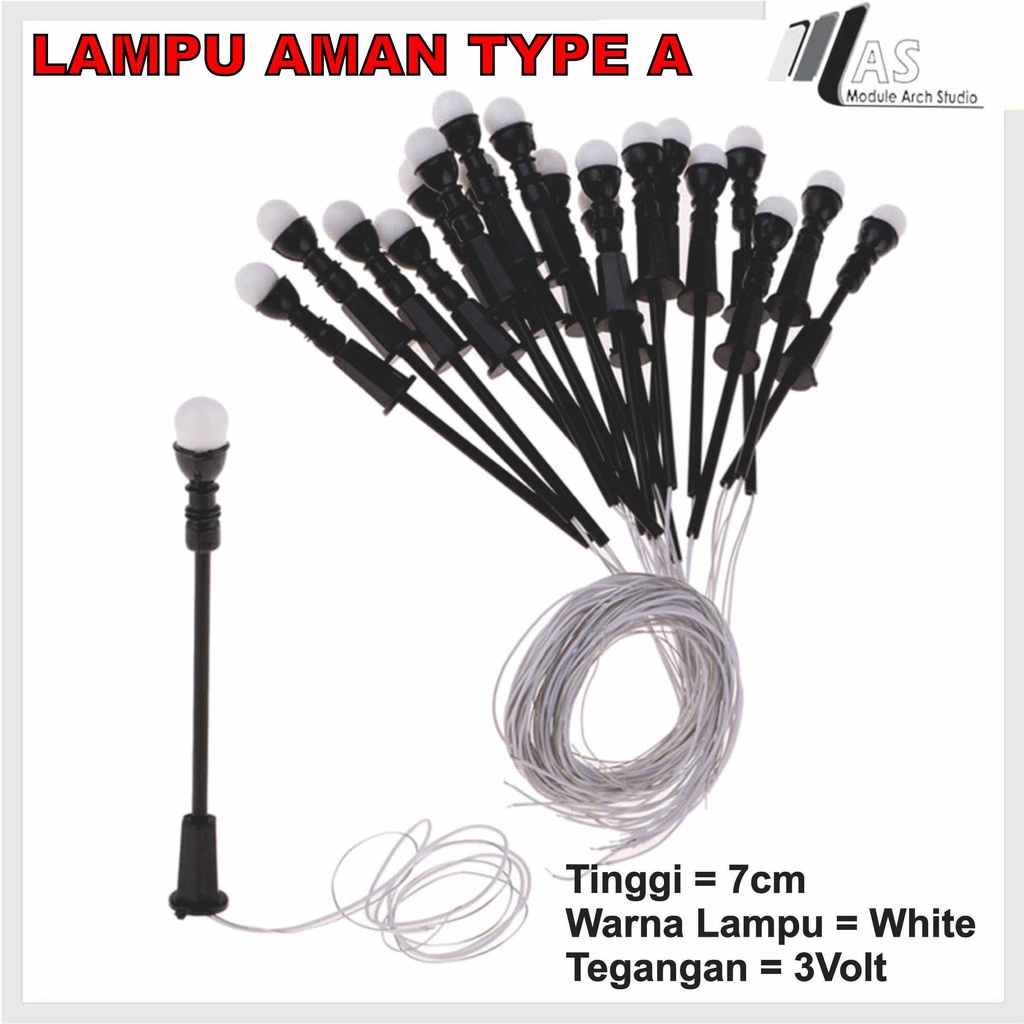 Maket Lampu Taman Nyala