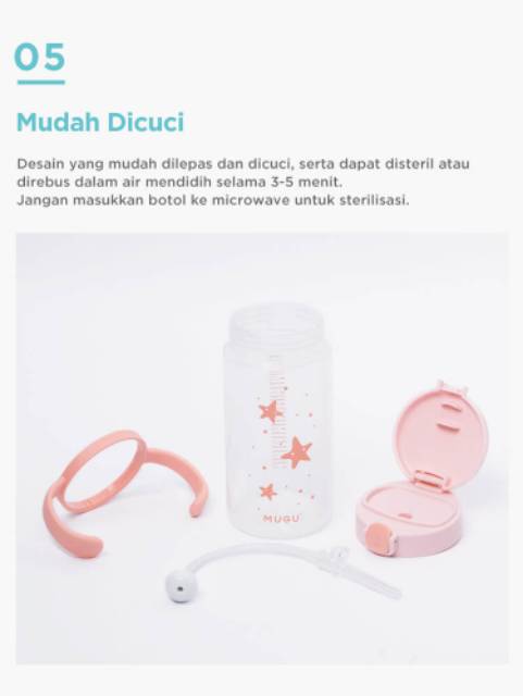 MUGU STRAW CUP TRAINING BOTTLE BOTOL SEDOTAN