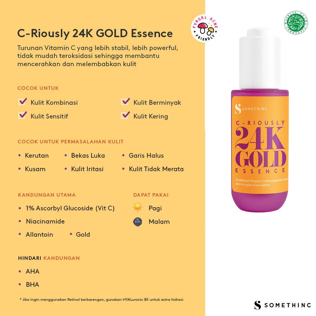 SOMETHINC Criously 24K Gold Essence- Kulit Glowing Berchaya