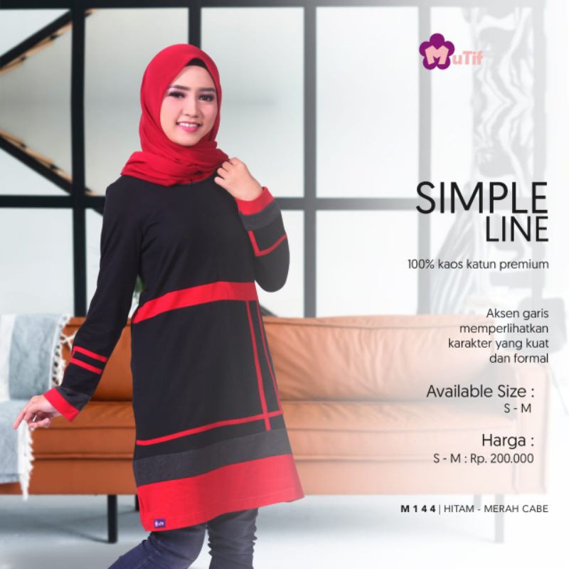 Atasan Katun Wanita Tunik Mutif M 146
