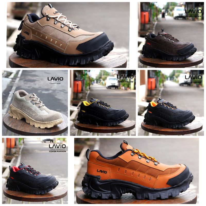 Lavio Coven Sepatu Safety Pria Sol Karet Lentur Anti Licin