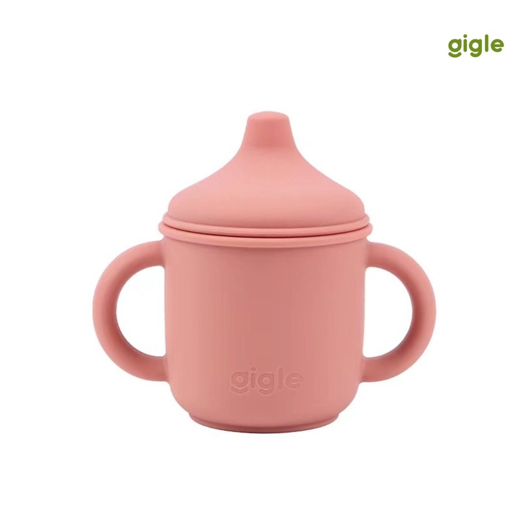 Gigle Silicone Leak Proof Handle Sippy Cup Gelas Bayi