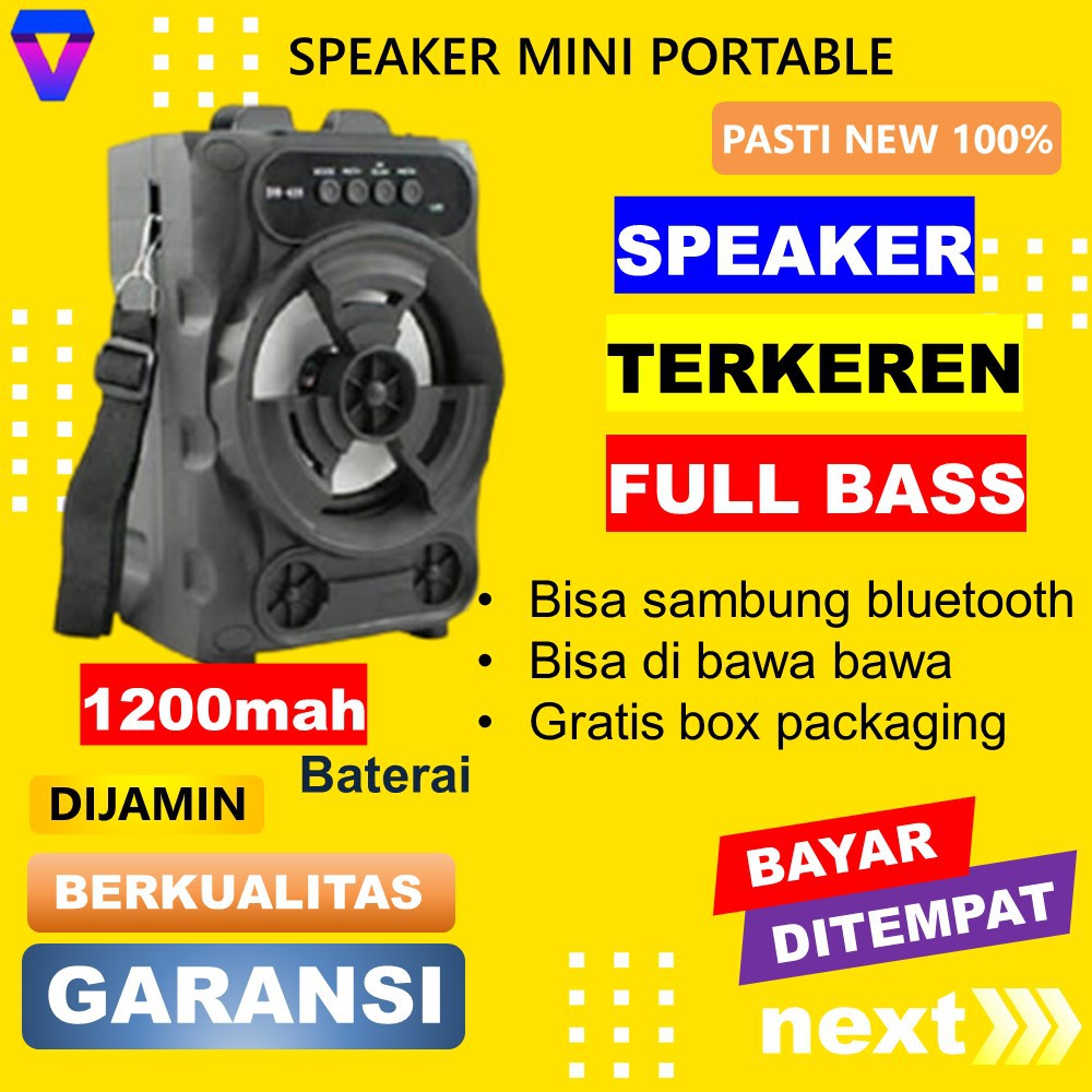 SPEKER AKTIF SPIKER BLUETOOH PORTABLE SUPER BASS SPEAKER BLUTUT SOUND MINI SEPEKER SALON AKTIF JS48