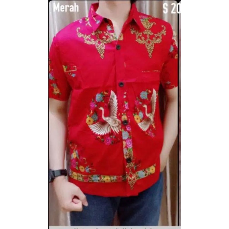 IMLEK SALE Atasan Batik Pria Katun Stretch Lokal