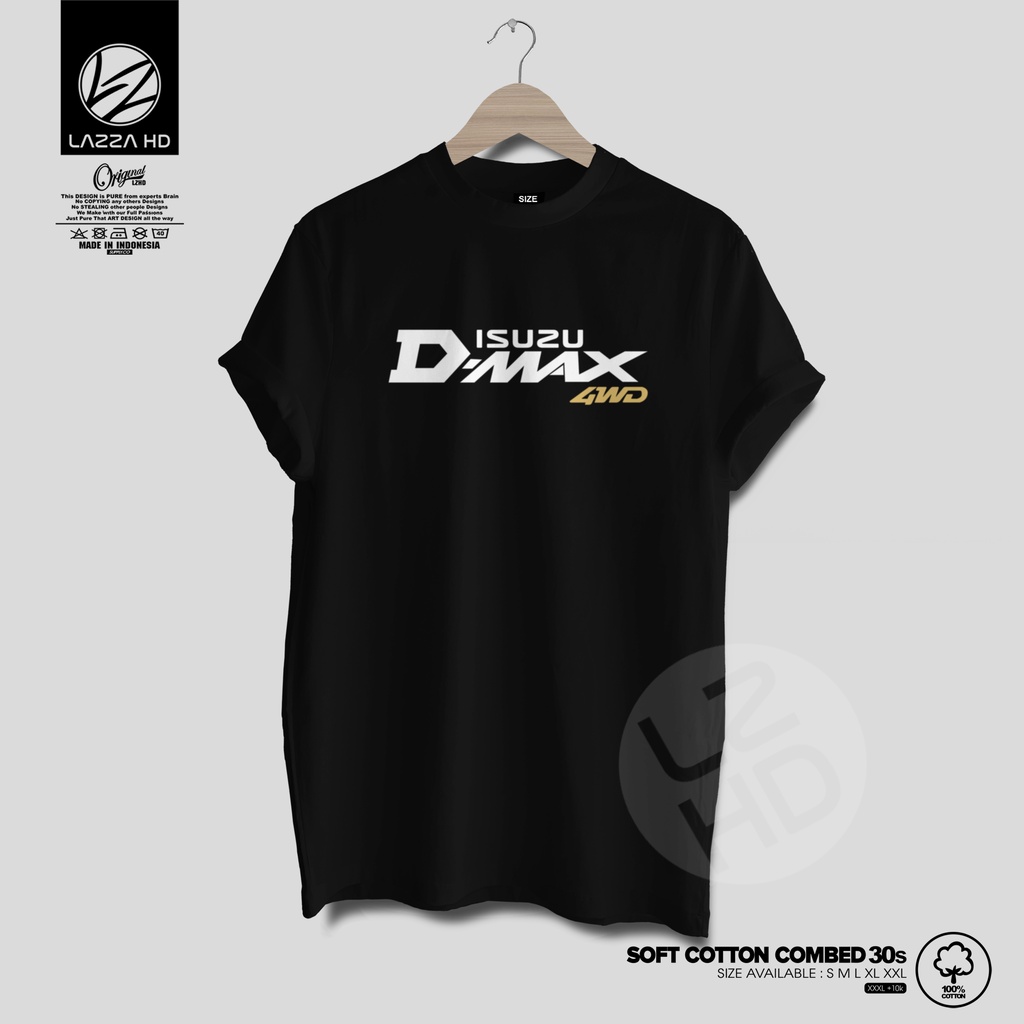 Kaos Baju Distro Isuzu D-max Dmax D max 4wd logo otomotif keren Terlaris Lazza HD