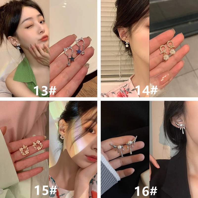 Anting S925 Silver Needle Aksen Mutiara Gaya Korea Untuk Hadiah