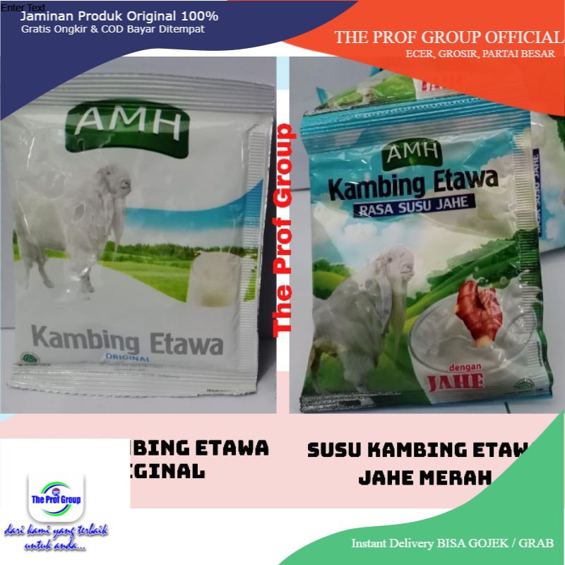 

Susu Kambing Etawa Bubuk AMH Original Dan Jahe Merah Sachet - Susu Bubuk Kambing Ettawa AMH