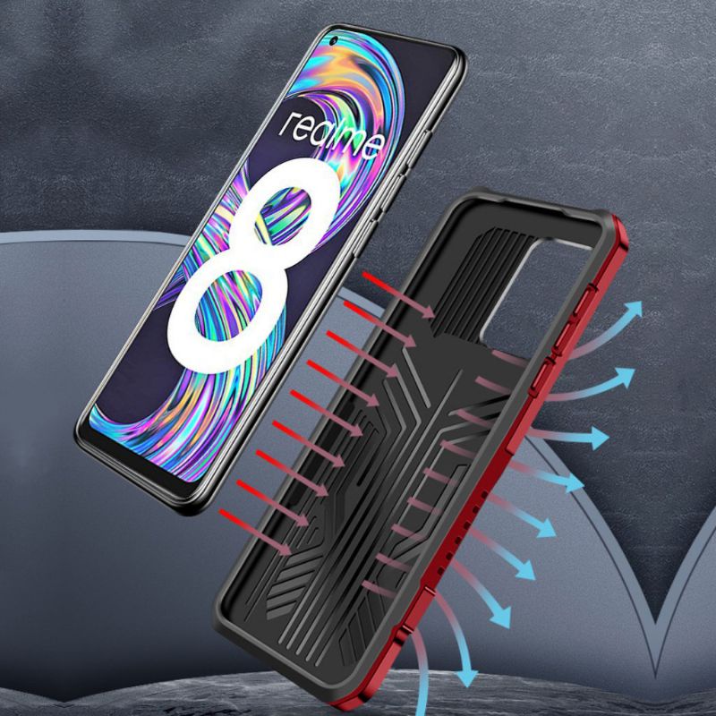 Hard Case Realme 8 / 8 Pro / 9 / 9i / 9 Pro / 9 Pro+ / C20 / C20A / C21 / C21Y / C25 / C25Y / C30 / C31 / C33 / C35 Case H8 I-Crystal Transformer Robot Ironman Kickstand