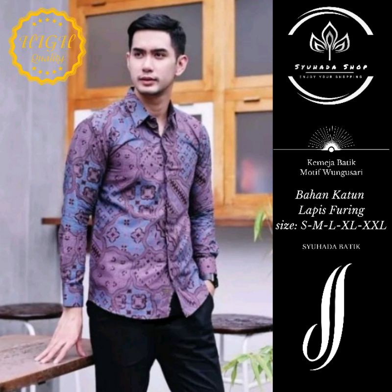 kemeja batik pria terlaris asli solo