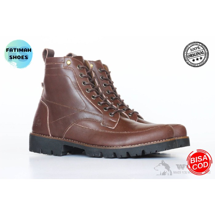 Sepatu Boots Kulit Pria Sepatu Kulit Asli Sepatu Original Handmade Sepatu Boot Pria Sepatu Cowok