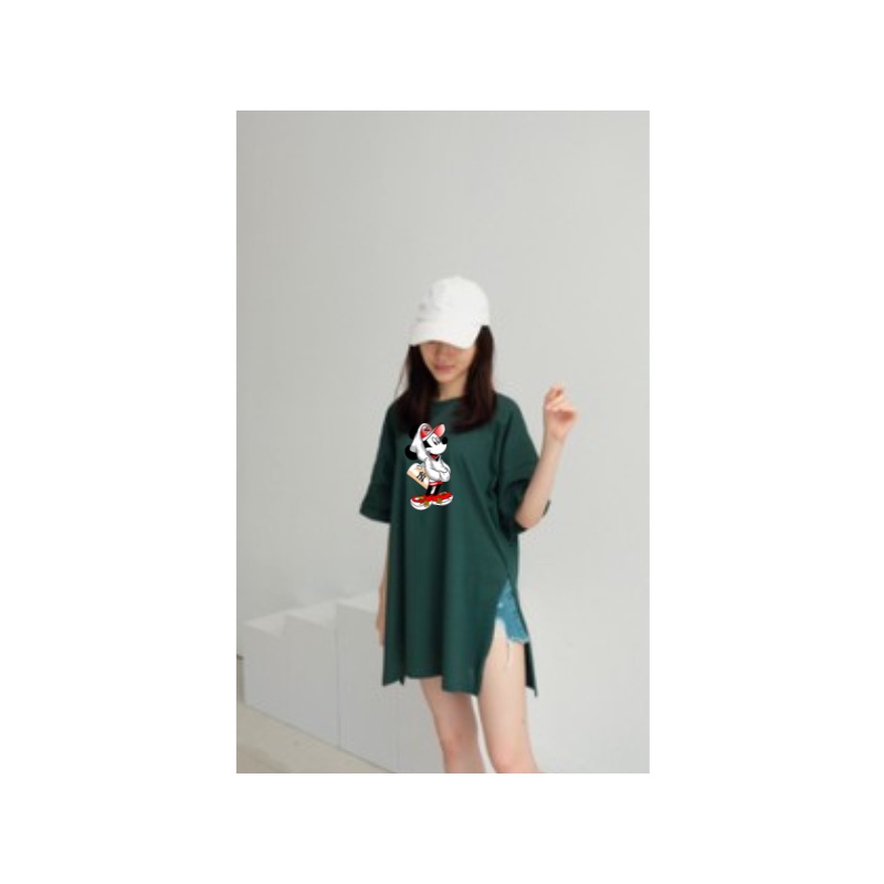 Kaos Wanita Mickey Topi NY Jumbo Belah Samping/TERBARU!!!/kaos wanita