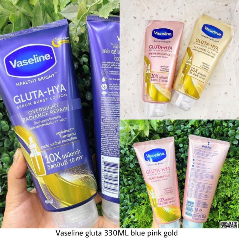 Pink original vaseline gluta hya ukuran 330ml versi Thailand jumbo
