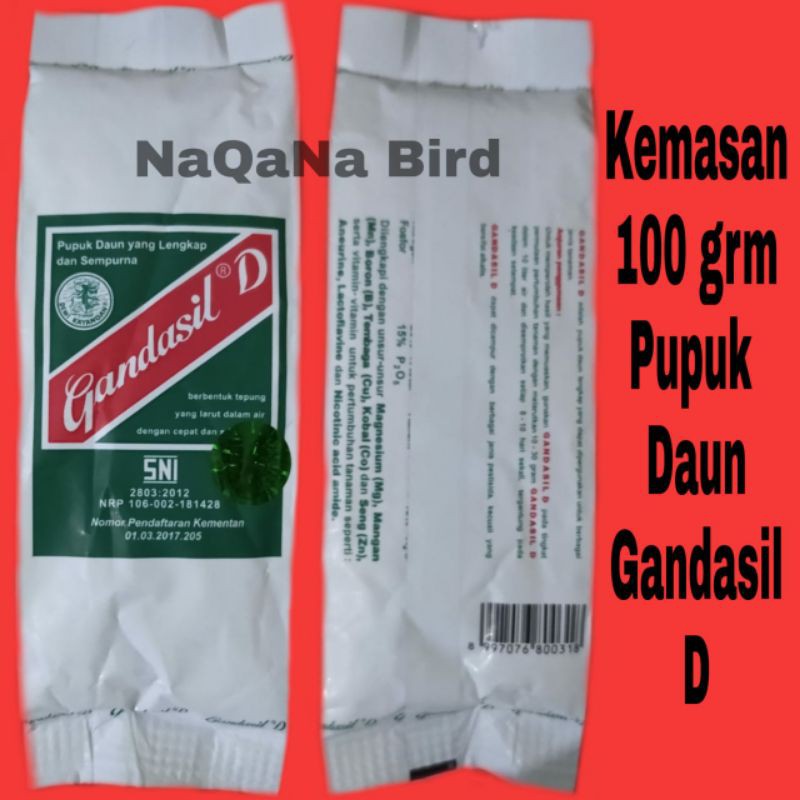 

pupuk Perangsang bunga buah dan daun GRANDASIL D kemasan 100g