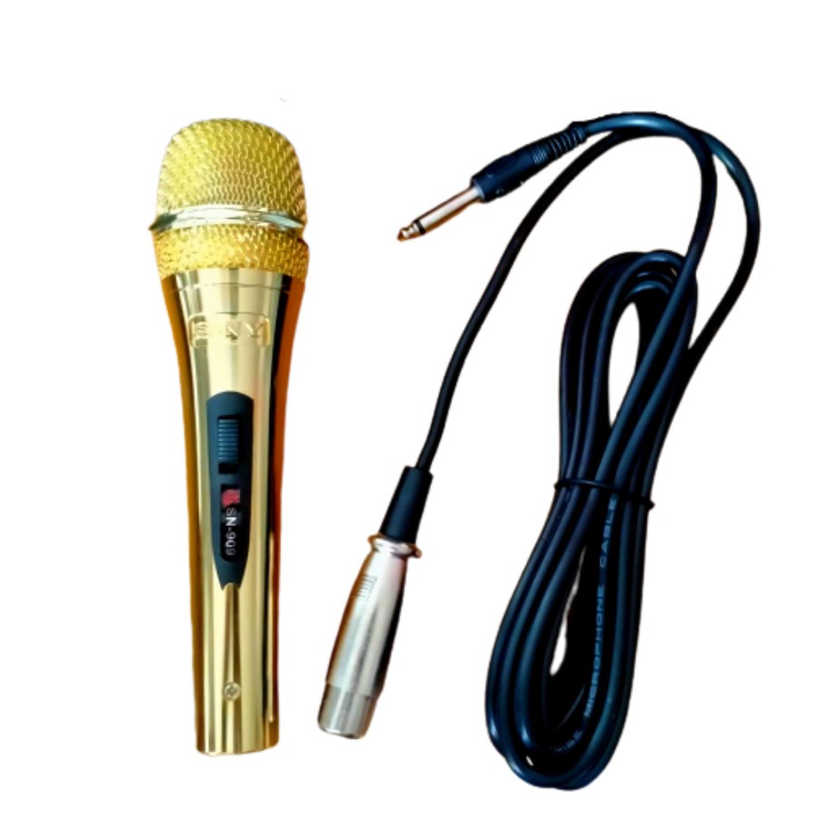 MIC SONY SN 909 BODY GOLD EDITION MICROPHONE KABEL MIC KARAOKE