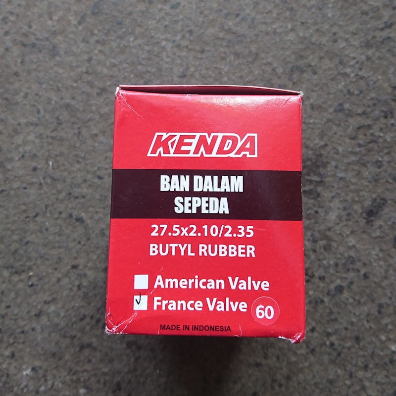 Ban Dalam Sepeda Kenda 27.5x2.10/2.35 FV 60 Pentil Kecil