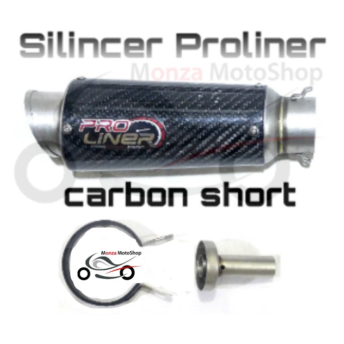 Silincer Knalpot Proliner Carbon Short (selencer only) pendek