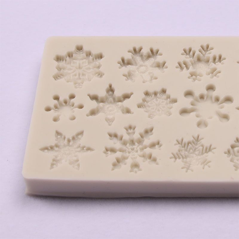 Siy Cetakan Permen / Cokelat / Jelly / Es Batu / Sabun Diy Bentuk Snowflake 3d Bahan Silikon