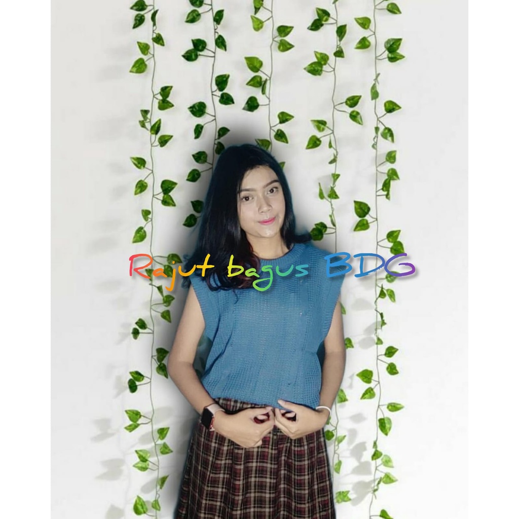 Rompi Rajut Cable Vest Baju Atasan Wanita Premium