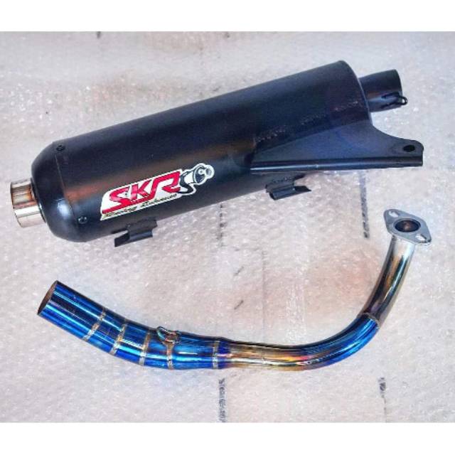 Knalpot SKR Standar Racing Beat Scoopy Blue