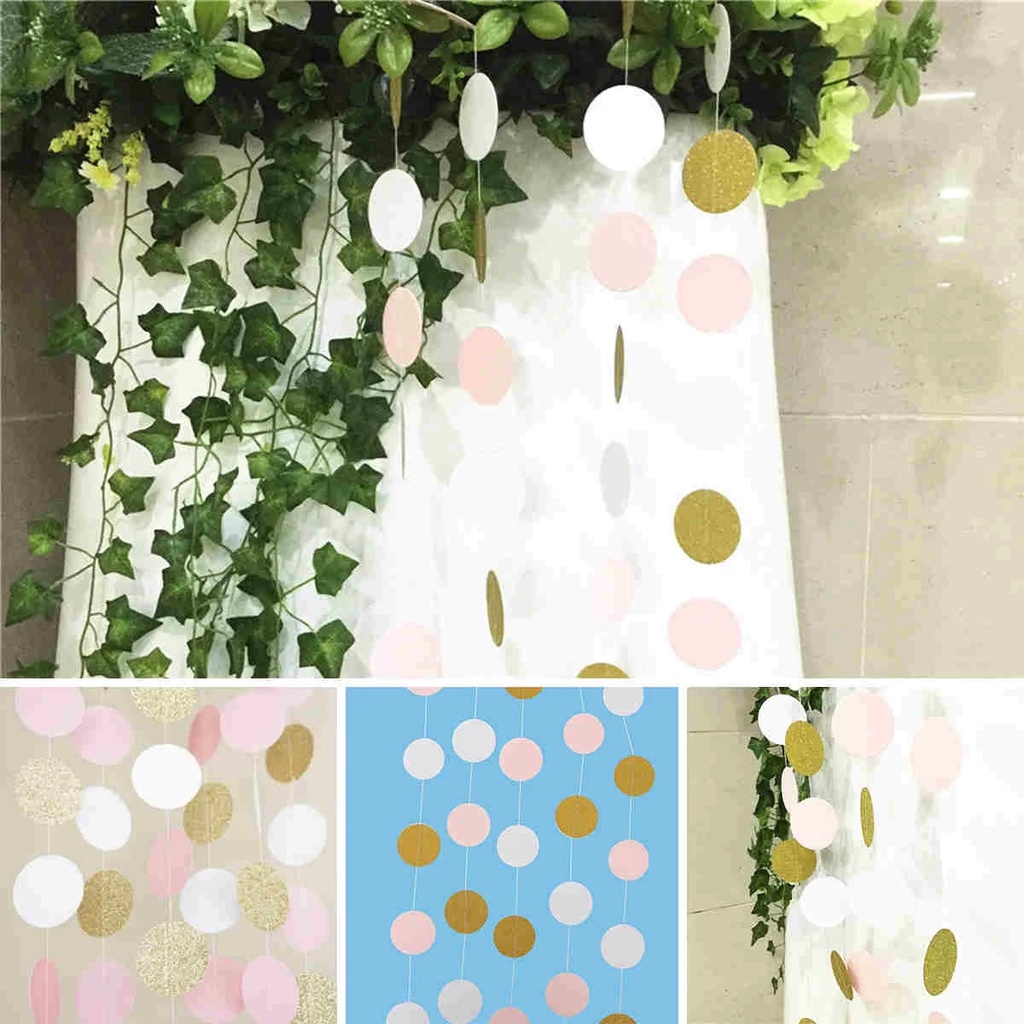 [Christmas Products]DIY Champagne Circle Garlands Hanging Garland Wedding Party Decoration