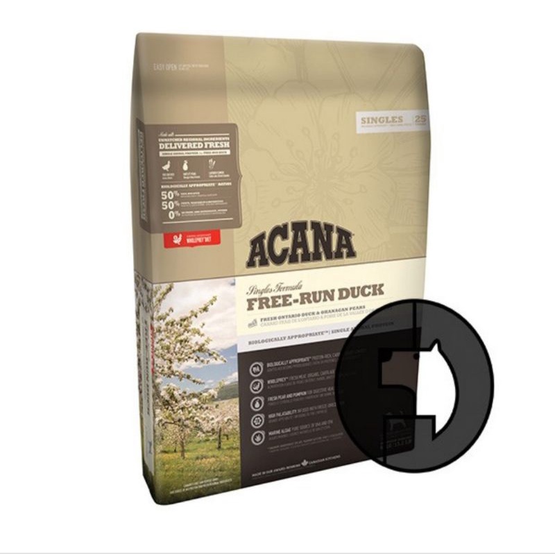 acana 11.4 kg dog single formula free run duck grain free for puppy to adult dog all breeds