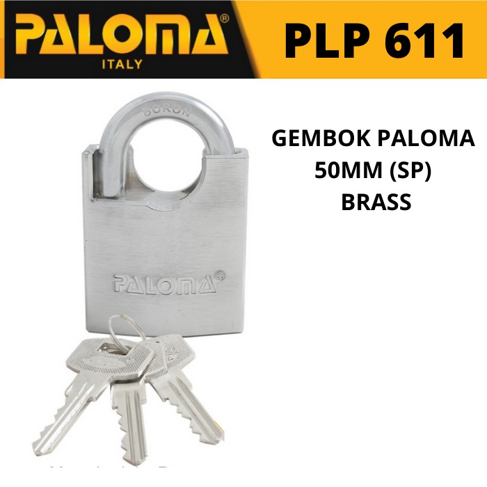 PALOMA PADLOCK GEMBOK 50 MM SP ANTI GERGAJI BRASS