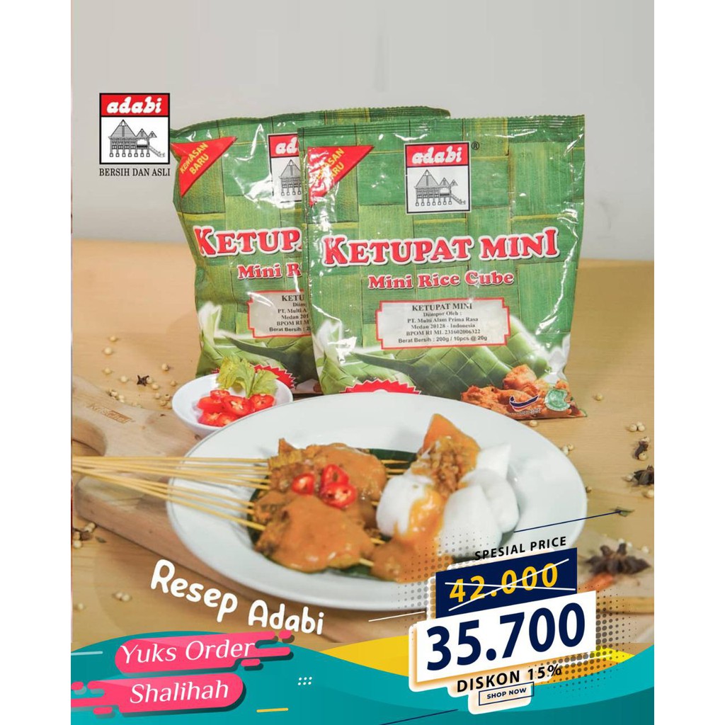 

Ketupat Mini Adabi isi 30 Pcs