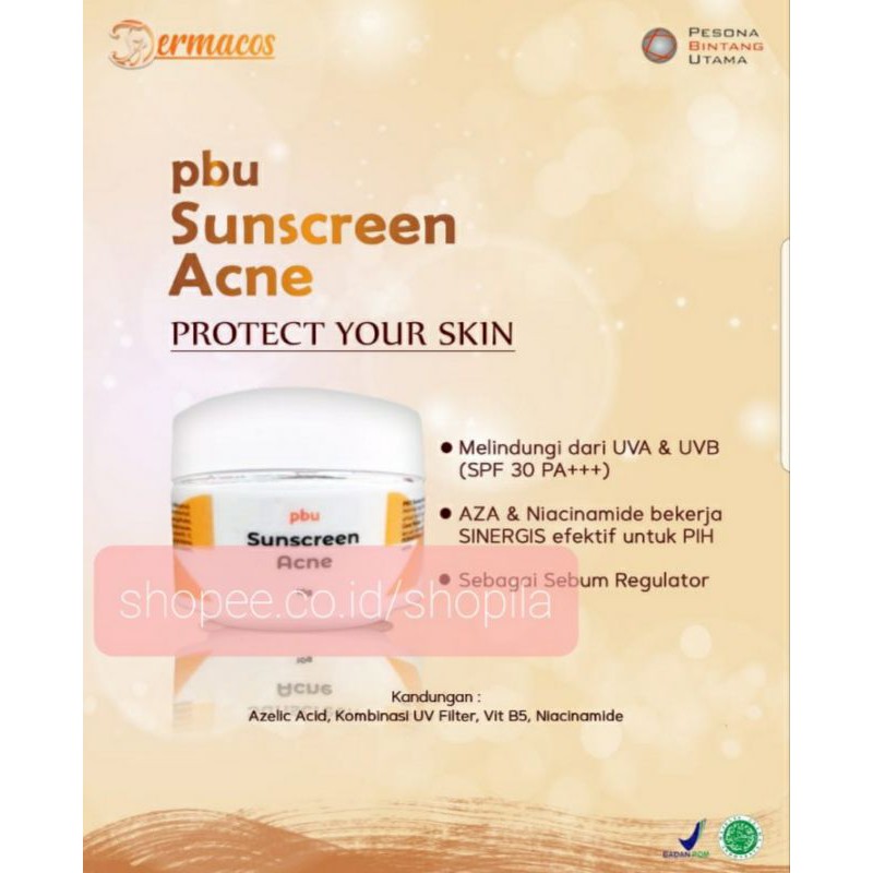 pbu sunscreen acne