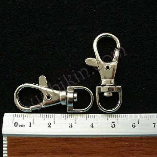 1 Piece Cantelan Kunci/ Kaitan Rantai Ukuran Panjang 4cm Bahan Besi Warna Silver Nikel. Kokot Tas Pr