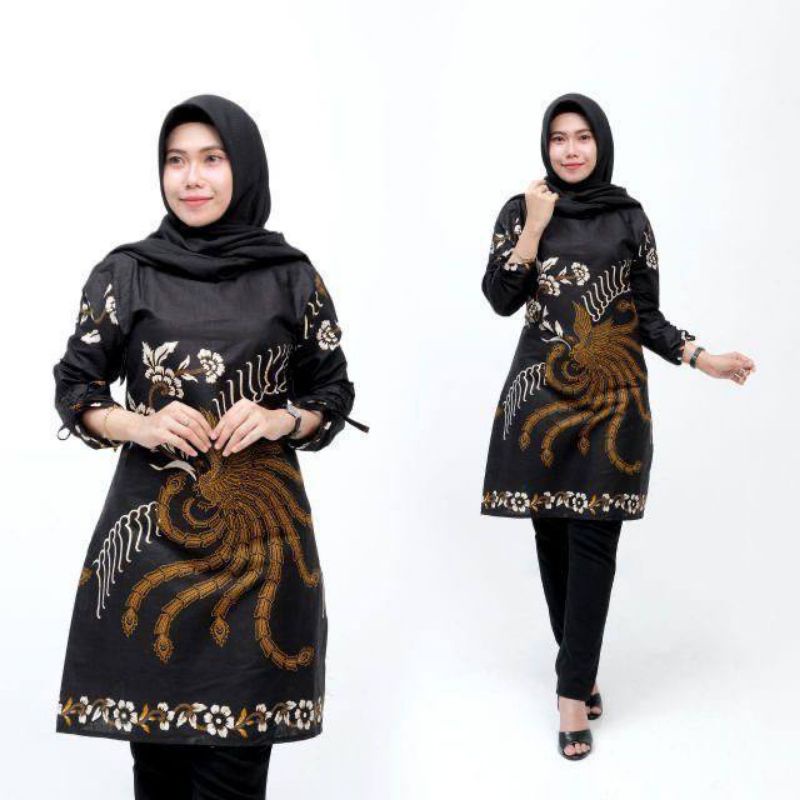 TUNIK BATIK /ATASAN BATIK WANITA MUSLIM /Lengan Panjang Size M,L,XL,XXL